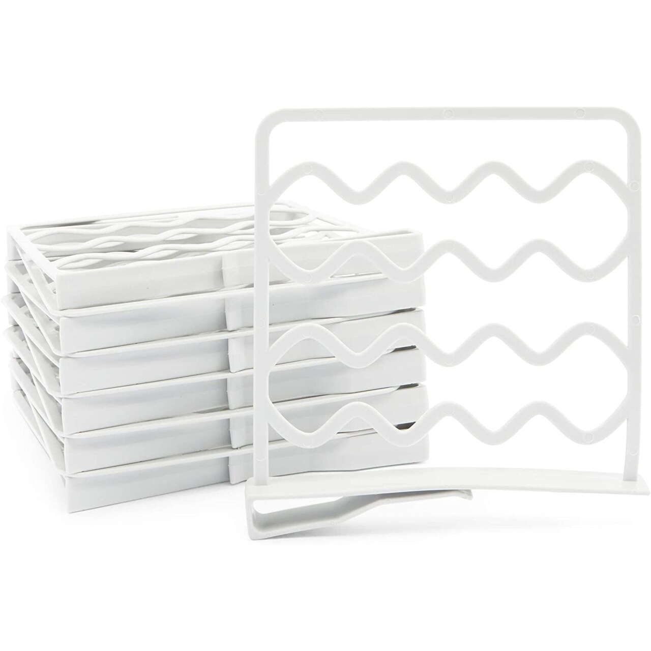 12 Pack Plastic Wire Shelf Dividers for Organization, Cabinets, Closet (Gray, 10.8 x 10 In)